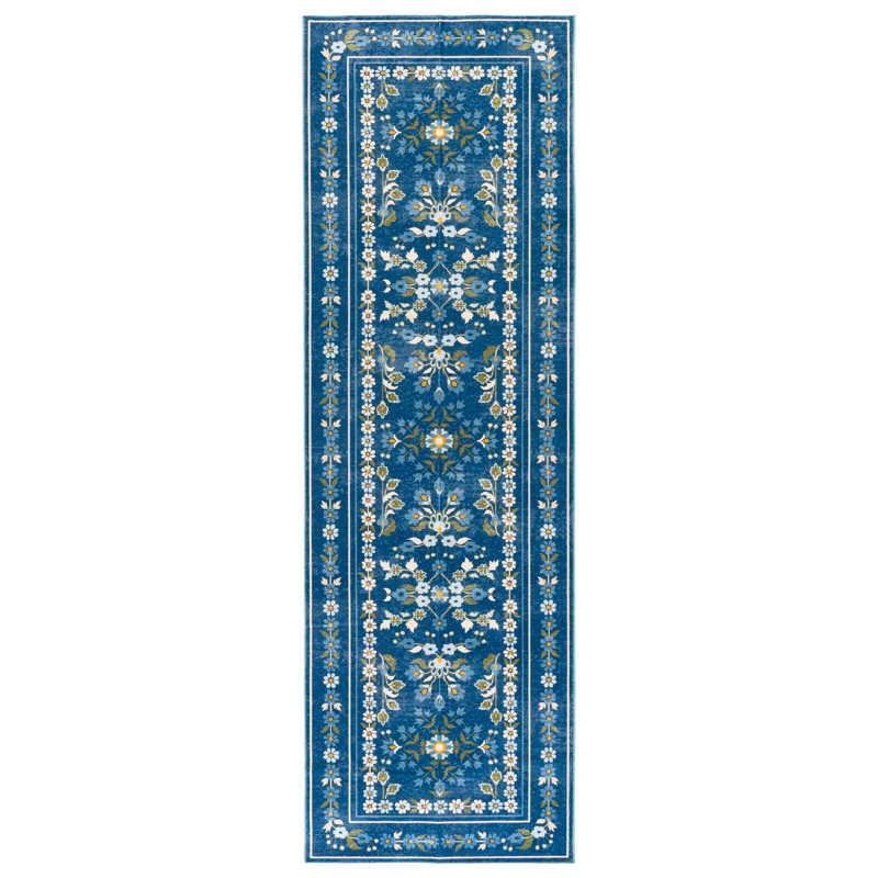 Tapis floral lavable à la machine MSRW 179 Performance, Tapis de couloir 2 pi 6 po x 8 pi