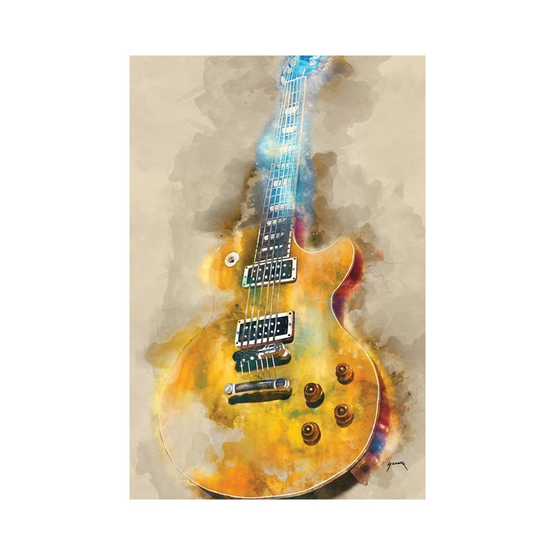 Vintage Electric Guitar - Wrapped Canvas Gallery-Wrapped Canvas Giclée, 101.6 cm H x 66.04 cm W x 1.91 cm D