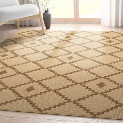 Tapis beige à tissage plat en faux jute Akita