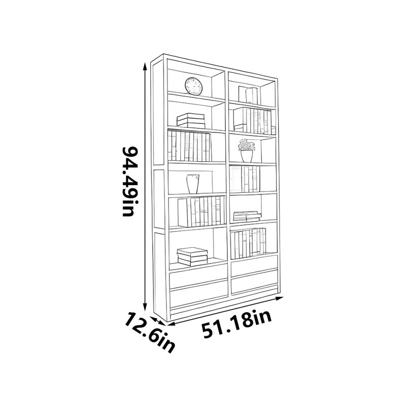Large capacity storage bookcase
