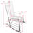 Balcony Porch Adult Rocking Chair - White Constructed From Solid Wood, With Comfortable Seat And Armrest, Back Rest, Easy Assembly, 280lbs Max Load Hardwood, , Stable Weight Bearing Capacity