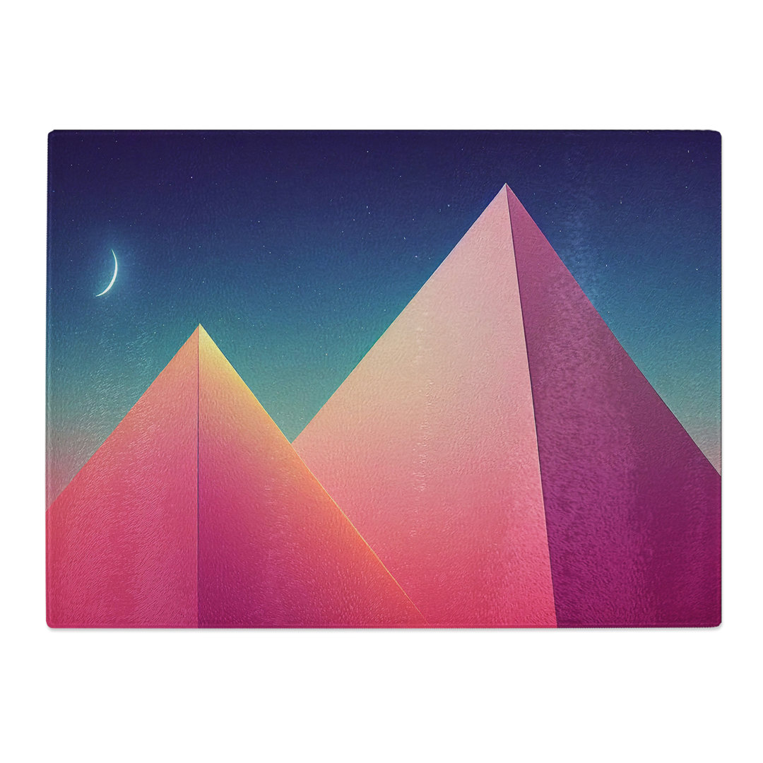 Modern Pyramids Vol.3 Abstract  Glass Chopping Board