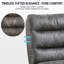 Ensemble de 2 chaises d'appoint en similicuir de style industriel brun pour salon ou café-1046296646