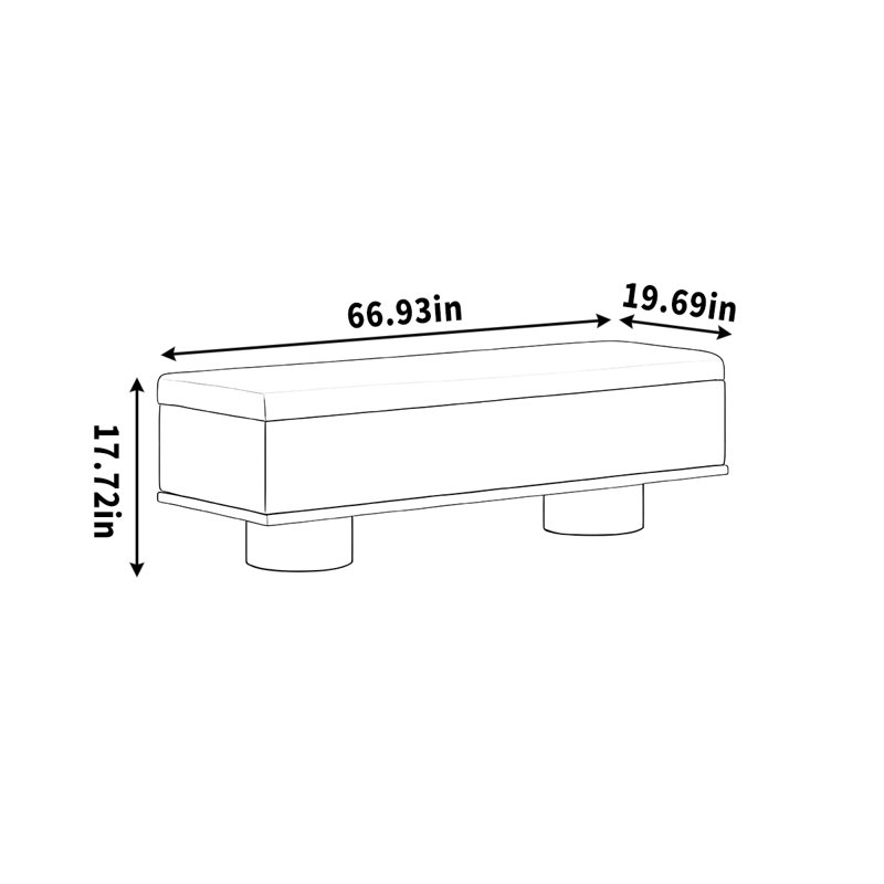 Vernet, 17.72" H x 66.93" W x 19.69" D