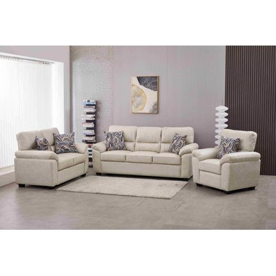 Ensemble de salon en similicuir 3 pièces