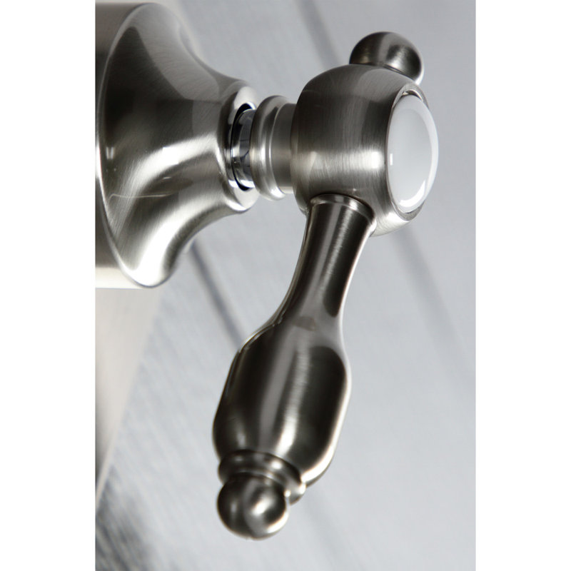 Kingston Brass Tudor Single-Handle Wall Mount Three-Way Diverter Valve with Trim Kit, Brushed Nickel