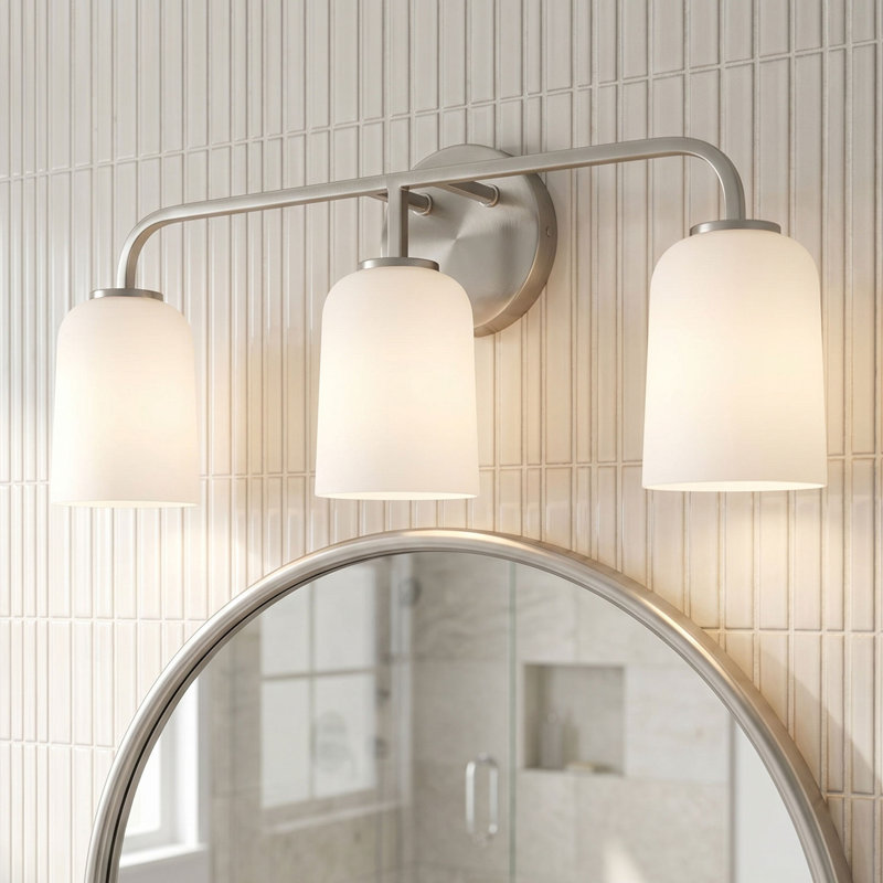 Newmarket 3-Light Dimmable Vanity Light, Brushed Nickel