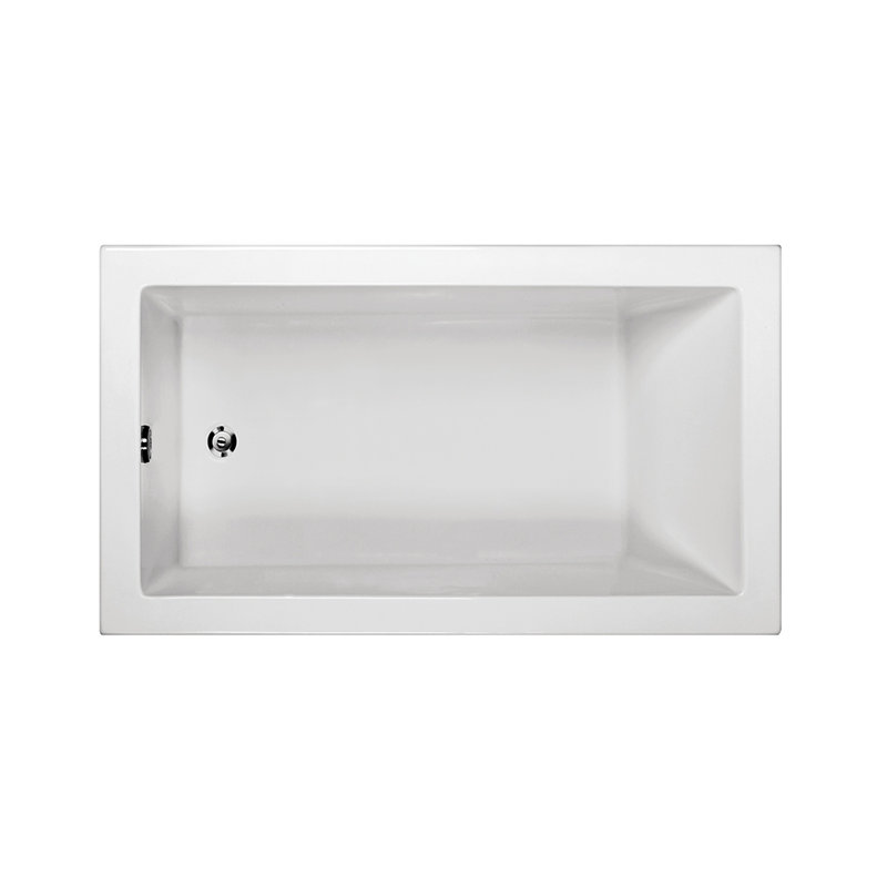 Andrea® 19 DoloMatte 54" x 32" Soaking Solid Surface Bathtub, Undermount, 17.75" H x 54" W x 30" D
