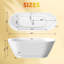 x 29.5'' Freestanding Soaking Acrylic Bathtub