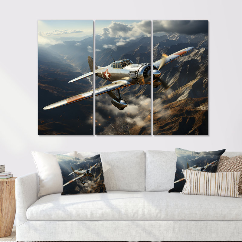 An Action Blur Plane In Flight I - Avion, impression d'art mural, H 40 po x l 60 po
