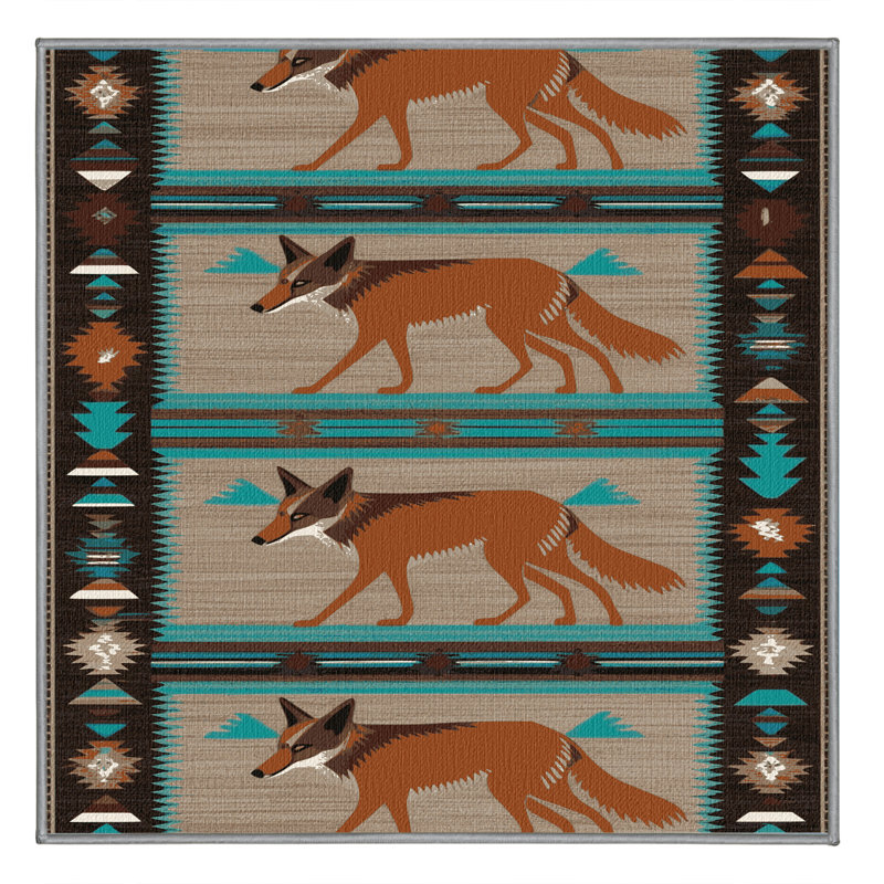  Tapis lavable Coyote Southwestern, Carré 3 pi