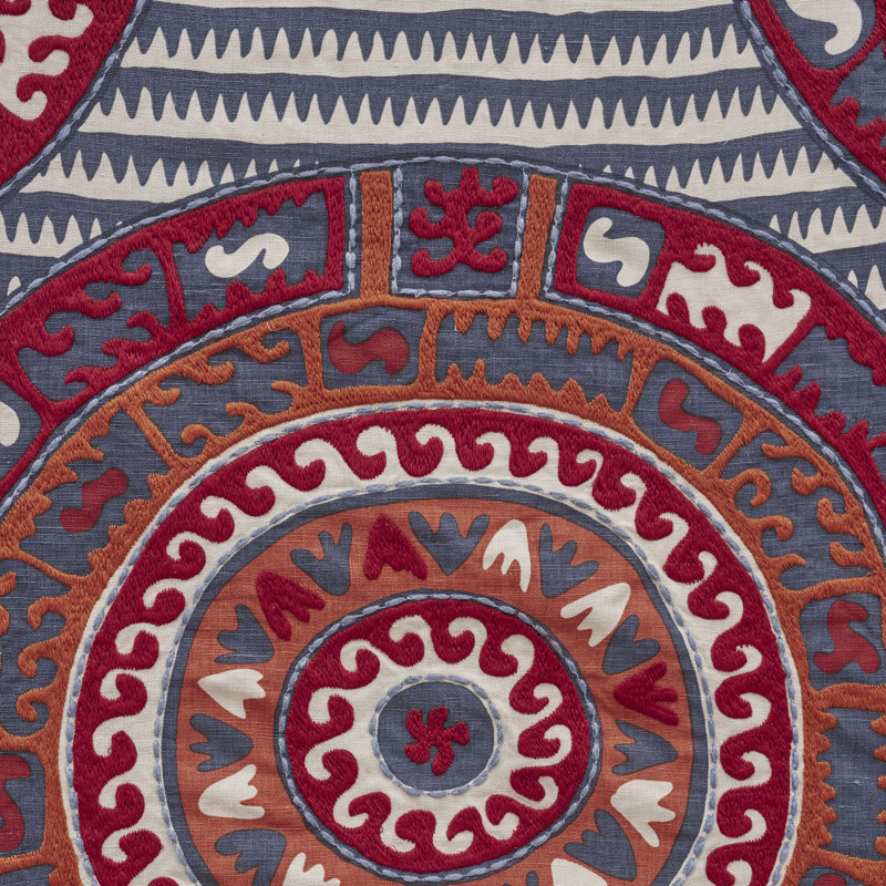 Corfu Fabric, Navy Multi