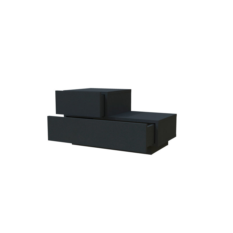 70cm W Particle Board / Chipboard Bedside Table, Anthracite