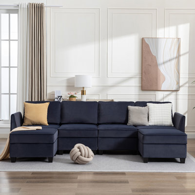 Canapé modulaire 6 pièces rembourré