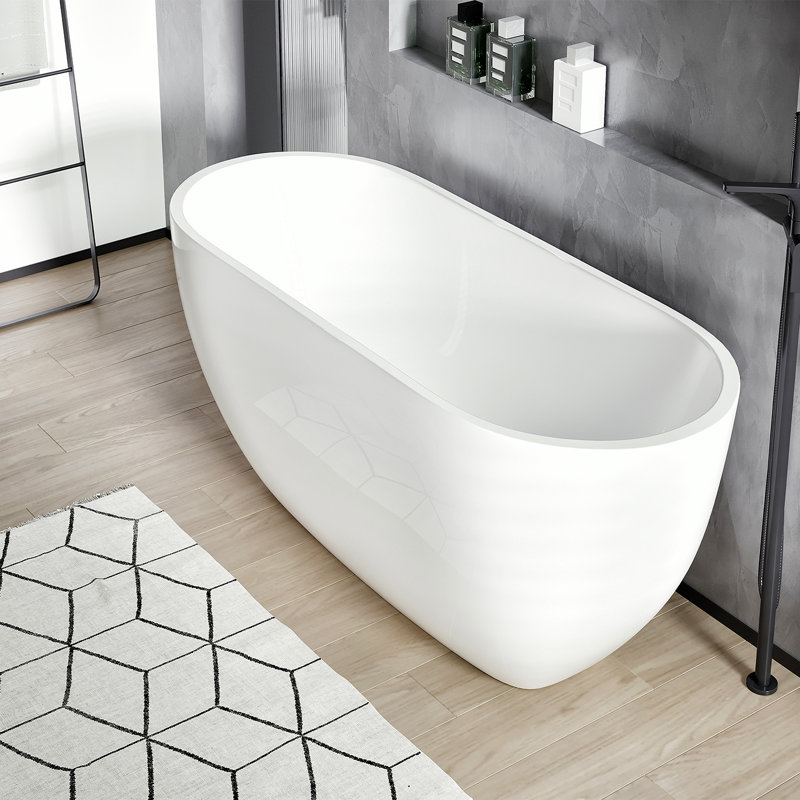 Clair 59'' x 29.5'' Soaking Acrylic Bathtub