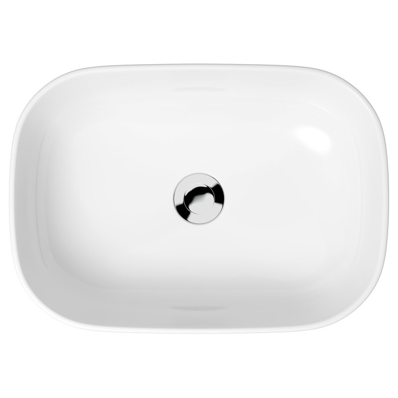 Cersanit Moduo 505mm L x 360mm W White Ceramic Rectangular Sink