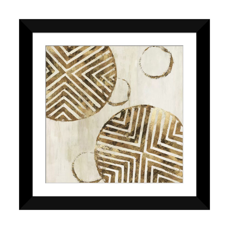 « africain composition », impression sur toile, H 16 po x l 16 po x P 1 po, Papier d'art encadré noir, Blanc