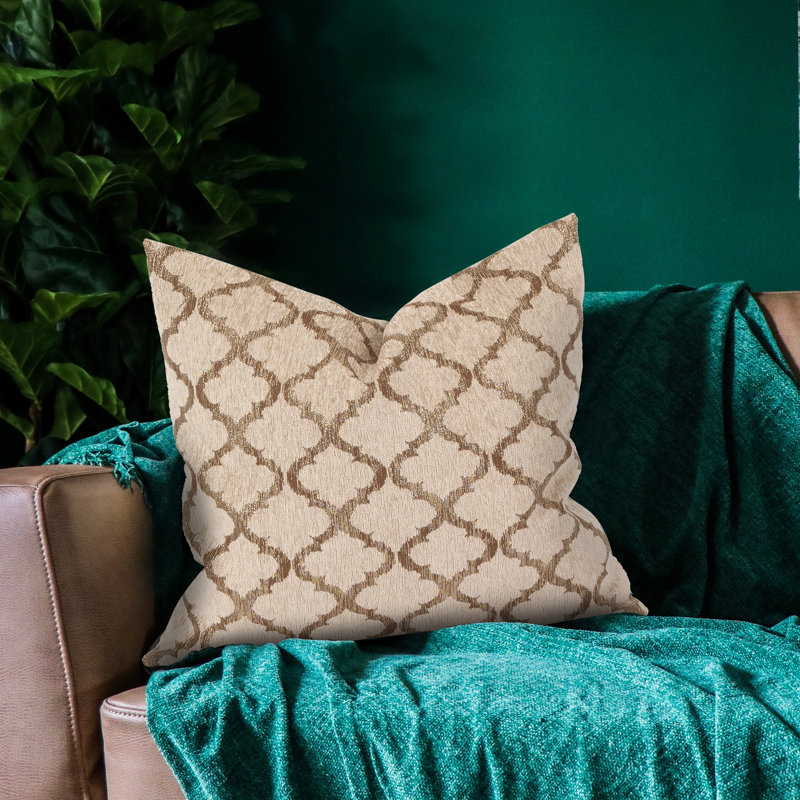 Davida Kay Geometric Down Throw Pillow, 20" x 20", Gold