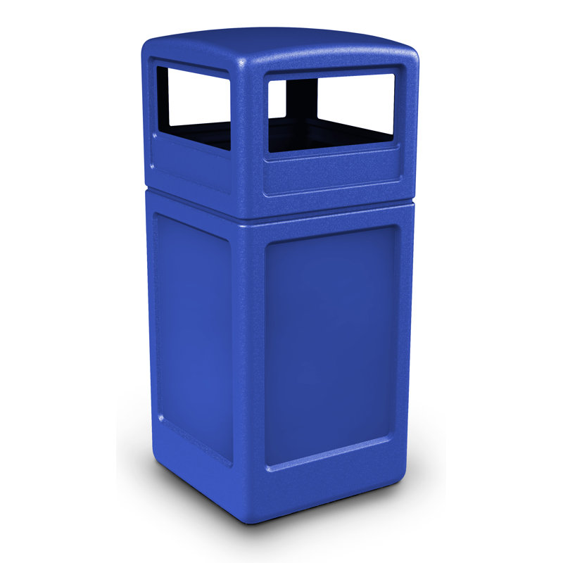 Poubelle PolyTec 42 gallons, bleu