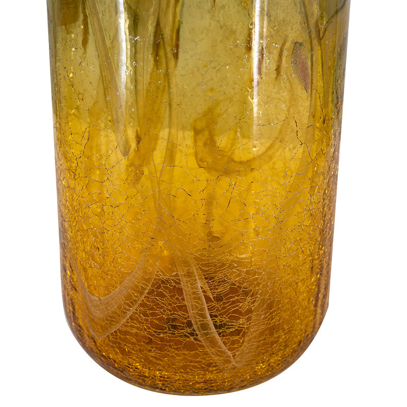 15" H x 5.7" W Handcrafted Watertight Glass Vase