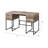 Rustic Oak & Black Finish Wirting Desk W/ USB Port