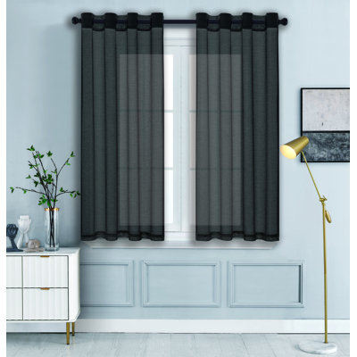 Goble Semi Sheer Curtains / Drapes Pair