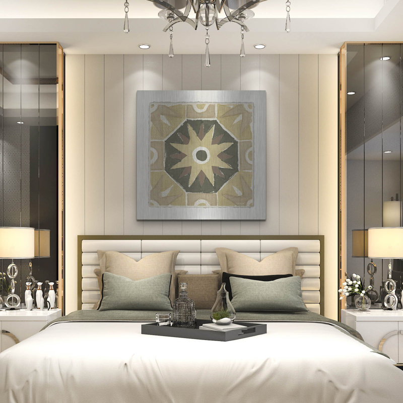 Luxe Metal Art 'Moroccan Tile Pattern VI' By Stell " Moroccan Tile Pattern VI " by Stellar Design Studio