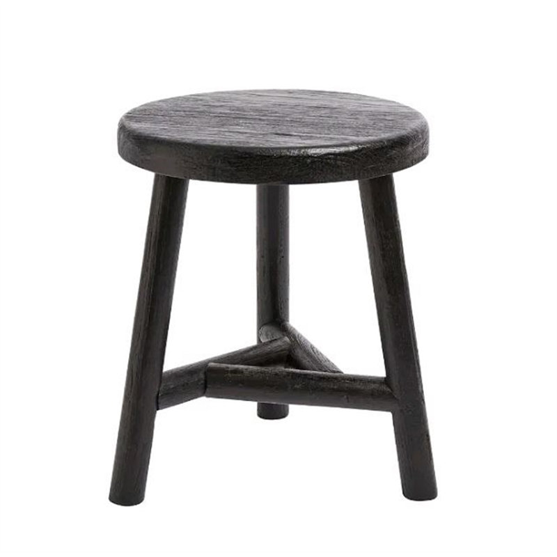 Tabouret d'appoint en bois massif et manufacturé