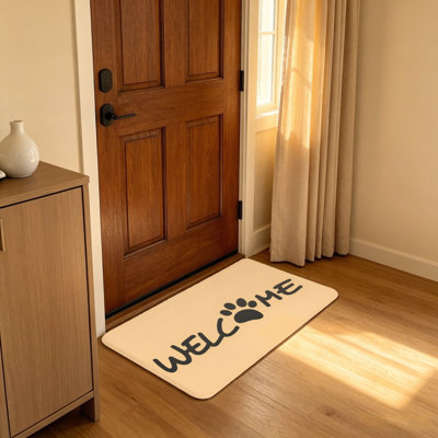 Tapis d'entrée Paw Print Welcome