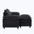 Chenille Upholstered Oversized  Armchair with Ottoman-1260962763