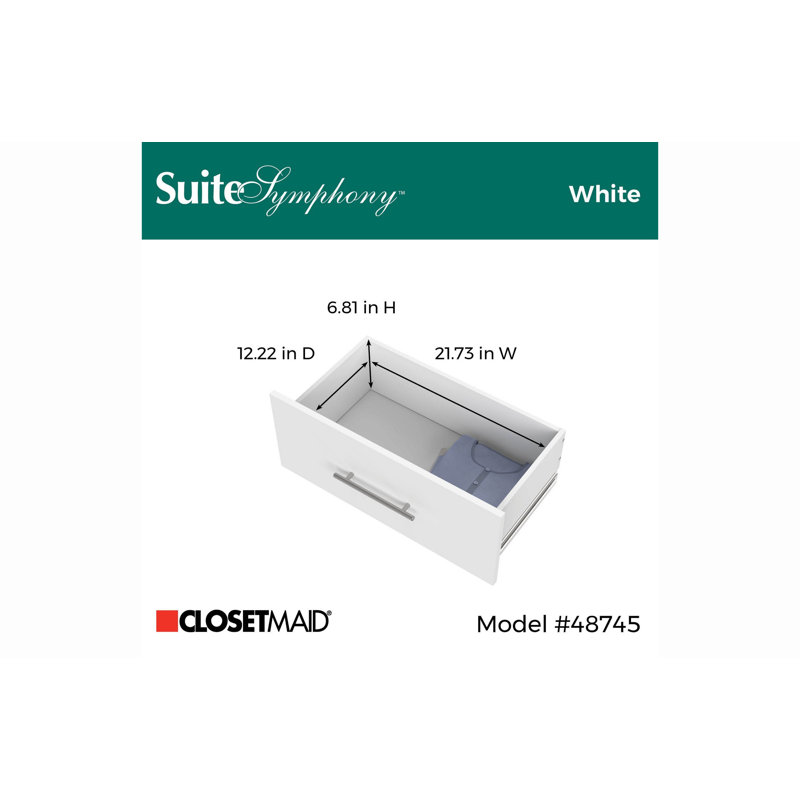 Suitesymphony Base Unit With 2 Drawers, White