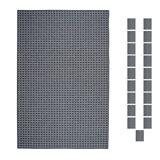 Ensemble de tapis intérieur / extérieur en polyester touffeté à la machine à motif géométrique himanshee noir