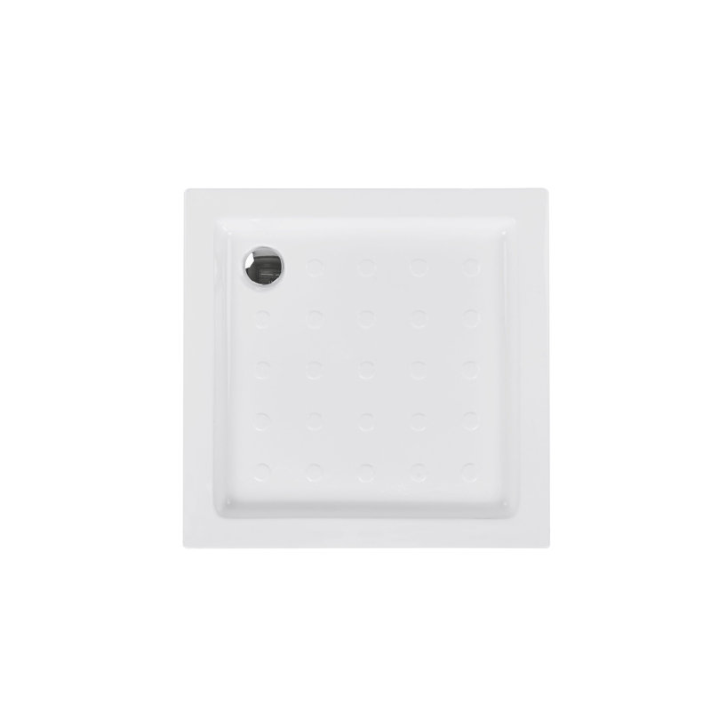 Allenhurst Acrylic Shower Tray - White, 7cm H x 90cm W x 90cm D