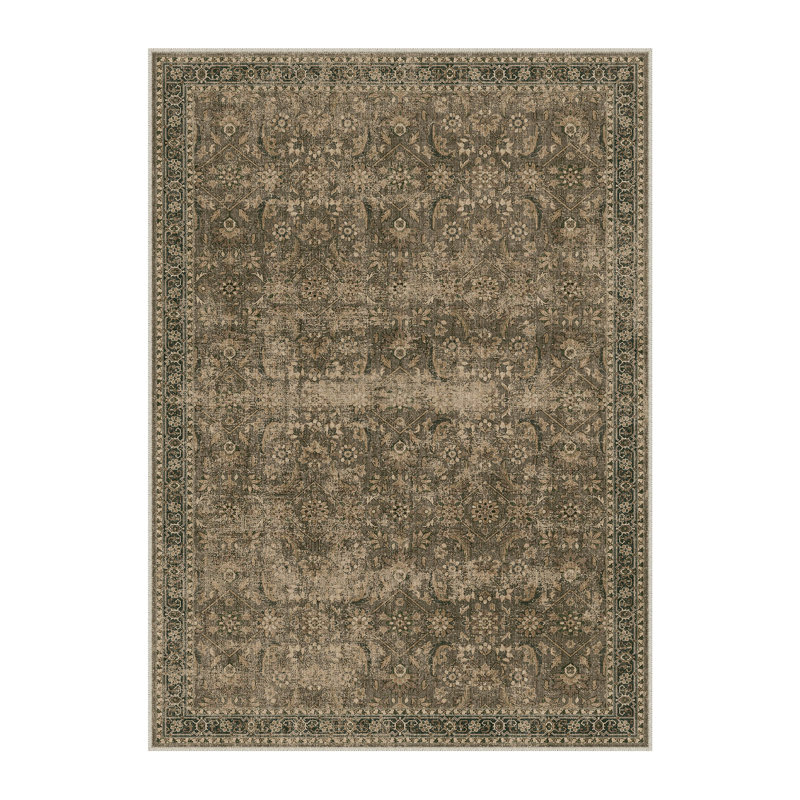 Kitty Machine Washable Oriental Area Rug with Non-Slip Backing, Rectangle 8' x 10'
