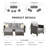 Dzion 5 - Person Patio Conversation Set with Cushions-231096015-233656381