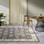 Kollektion 1767 Machine Woven Blue cream Rug-101091949