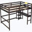 Lit mezzanine double avec bureau intégré-88713338