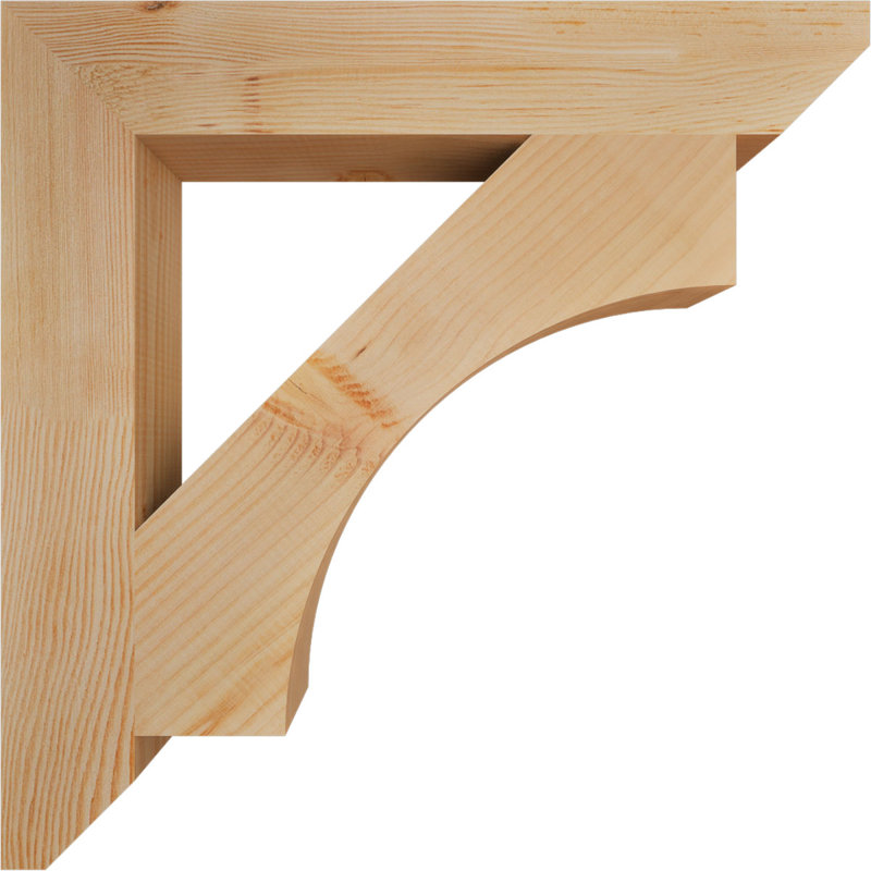Wood Bracket/Corbel, Douglas Fir, 26" H x 3.5" W x 26" D