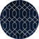 Glam Navy Blue Silver Area Rug