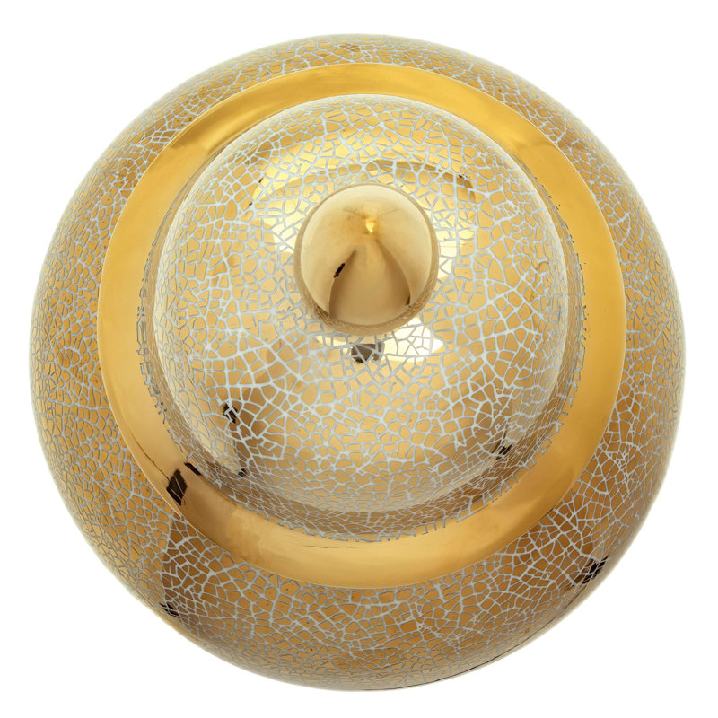 Timeless Chinese Temple Jar, Gold Crackle, 18"