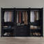 Modern 6 Door 3 Drawer Mirrored Wardrobe with Hanging Rail for Bedroom Storage & Organisation