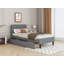 Lit plateforme tapissier simple capitonné Buchman-88630565