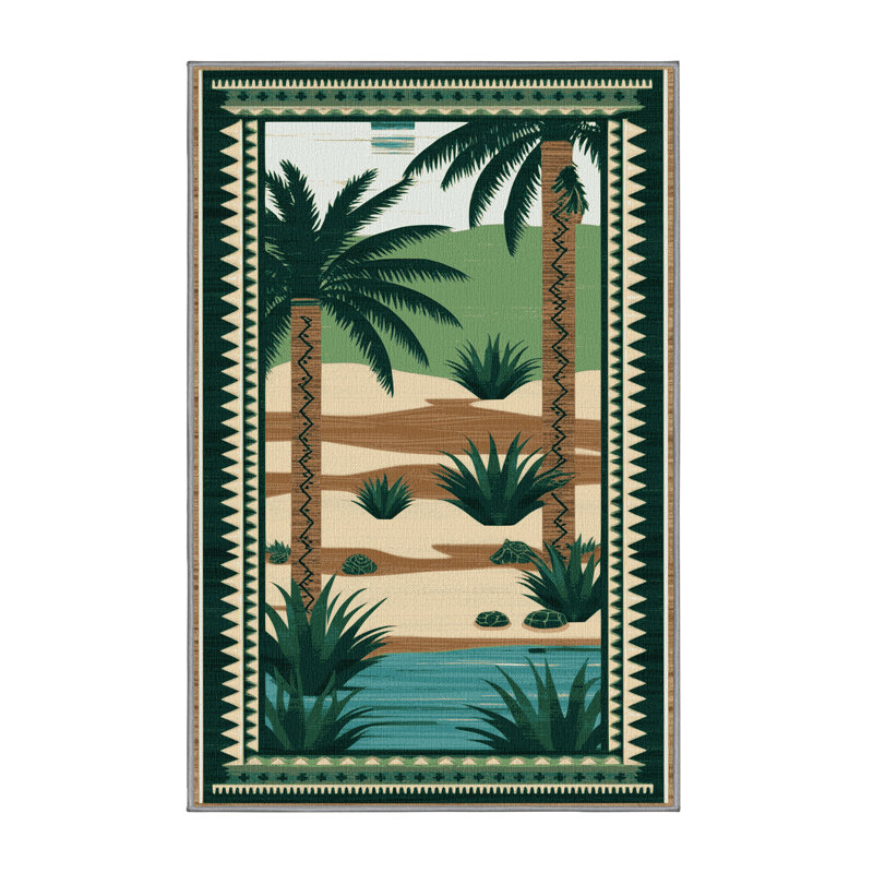  Tapis lavable Desert Oasis Southwestern, Tapis de couloir 2 pi x 4 pi