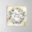 Cotton Boll Brown Wreath: Family Forever - Wrapped Canvas Painting-641916705