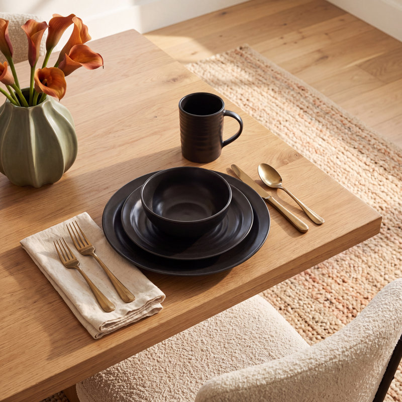Stone Lain Orbit 16-Piece Dinnerware Set Stoneware, Gray