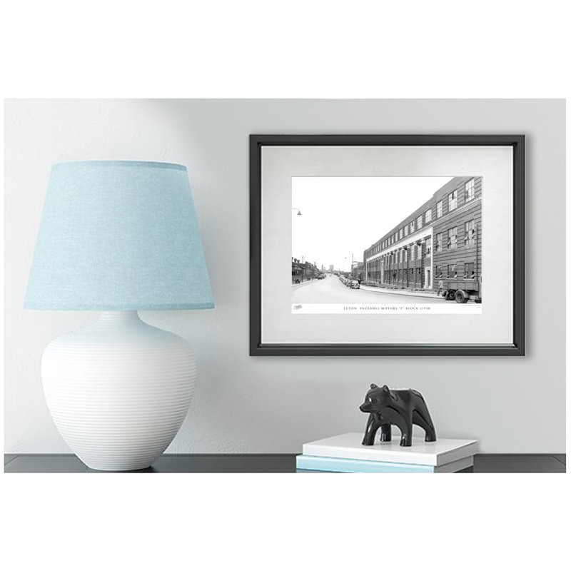Luton, Vauxhall Motors P" Block C1950 - Single Picture Frame Print, 40cm H X 50cm W x 2cm D