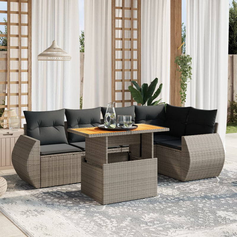 Vidaxl Garden Sofa Set Grey