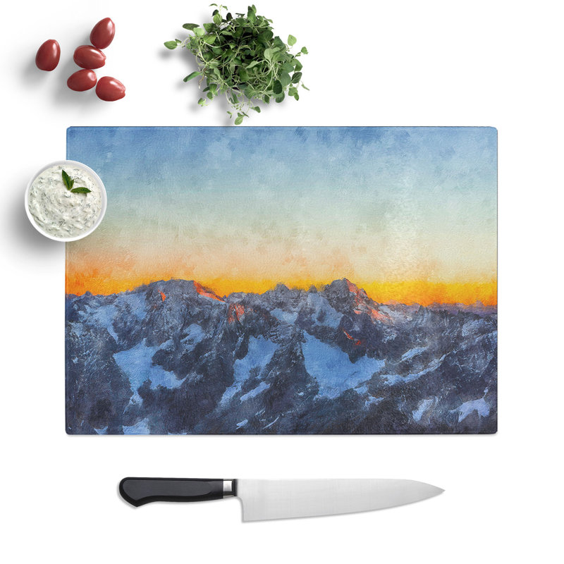 Tempered Glass Sahale Glacier Chopping Board, 28.5 cm x 39 cm