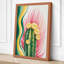 Blooming Desert Cactus Botanical 1 Piece Wrapped Canvas Wall Art-1926637768-1926637780