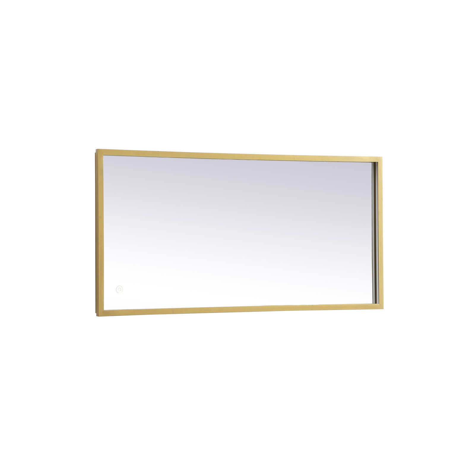 Piche Aluminum Mirror, Brass, 18" x 36"